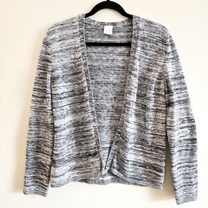 MAXMARA LEISURE I M Open Front Cardigan I white grey blue